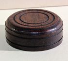 Chinese carved Wood round cover for Tea Caddy, Tea Jar Top