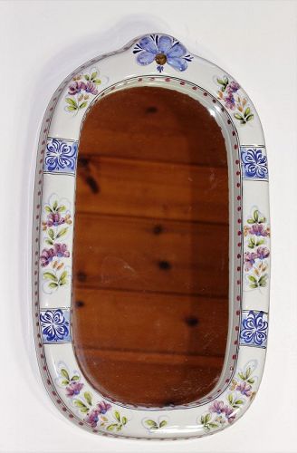 Portuguese Ceramic Hand Painted Mirror