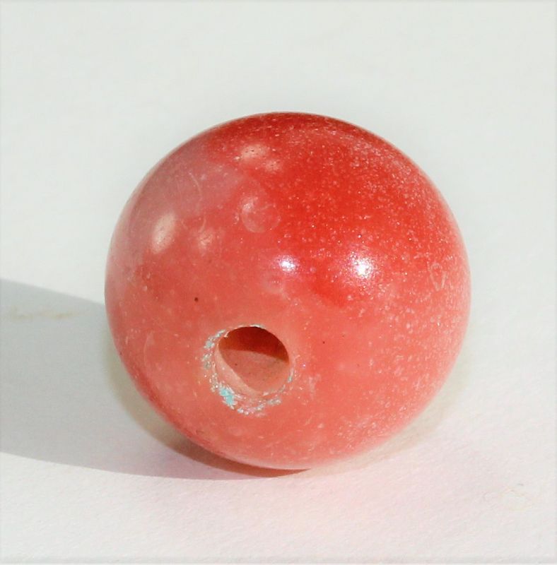 Japanese Ojime, Pink Glass