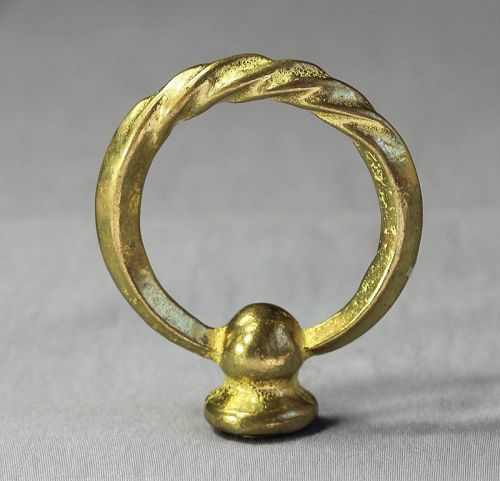 Brass Lamp Finial, Circle shape