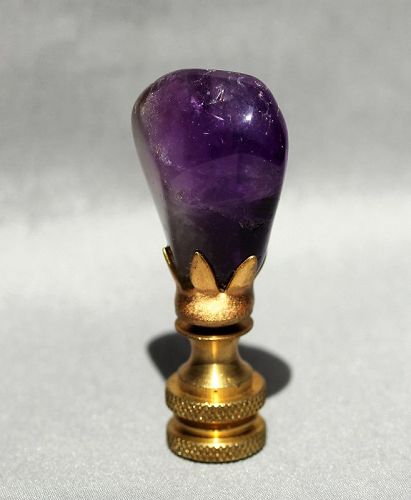Natural Amethyst Lamp Finial