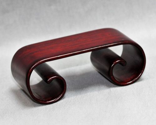 Chinese Hardwood Scroll shape Display Stand