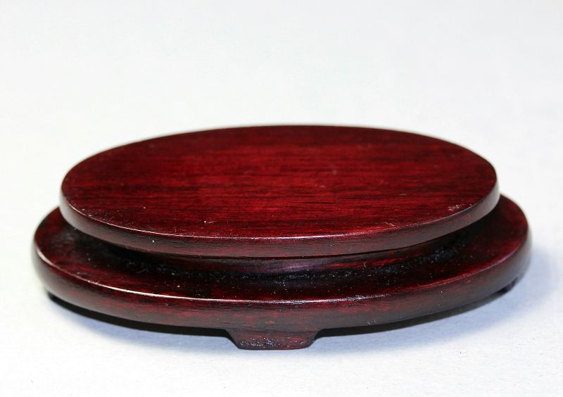 Chinese Hardwood small oval Display Stand