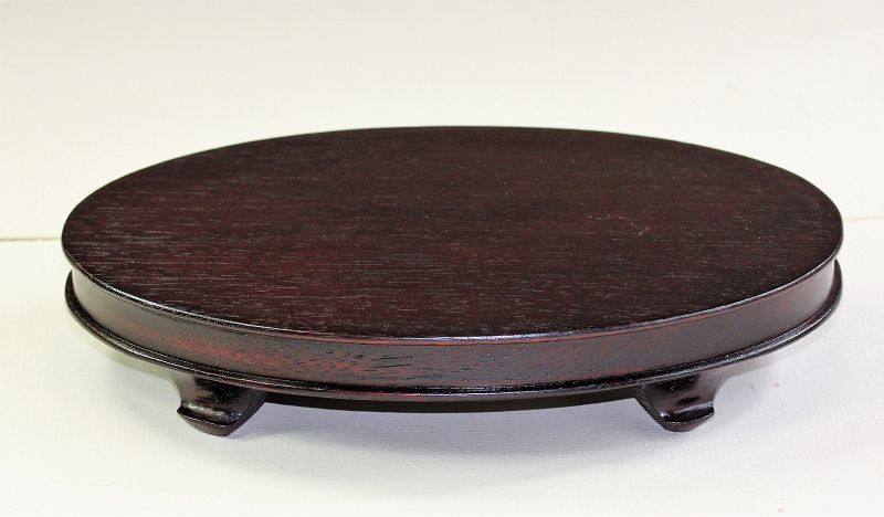 "Hong Kong" made Hardwood Oval shape Display Stand