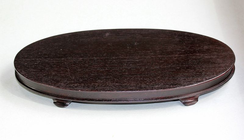 &quot;Hong Kong&quot; made Hardwood Oval shape Display Stand