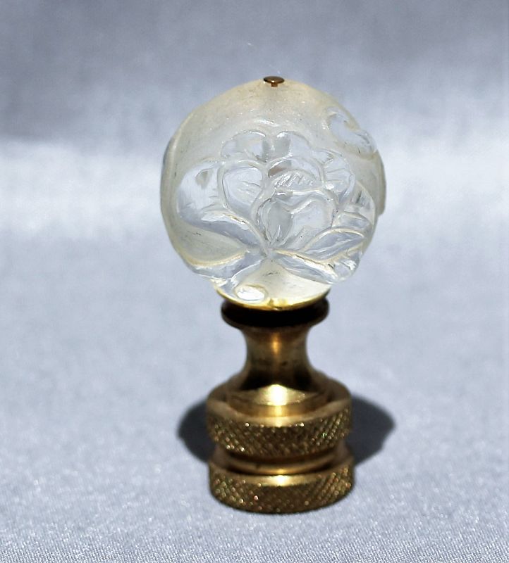 Chinese carved Crystal Lamp Finial