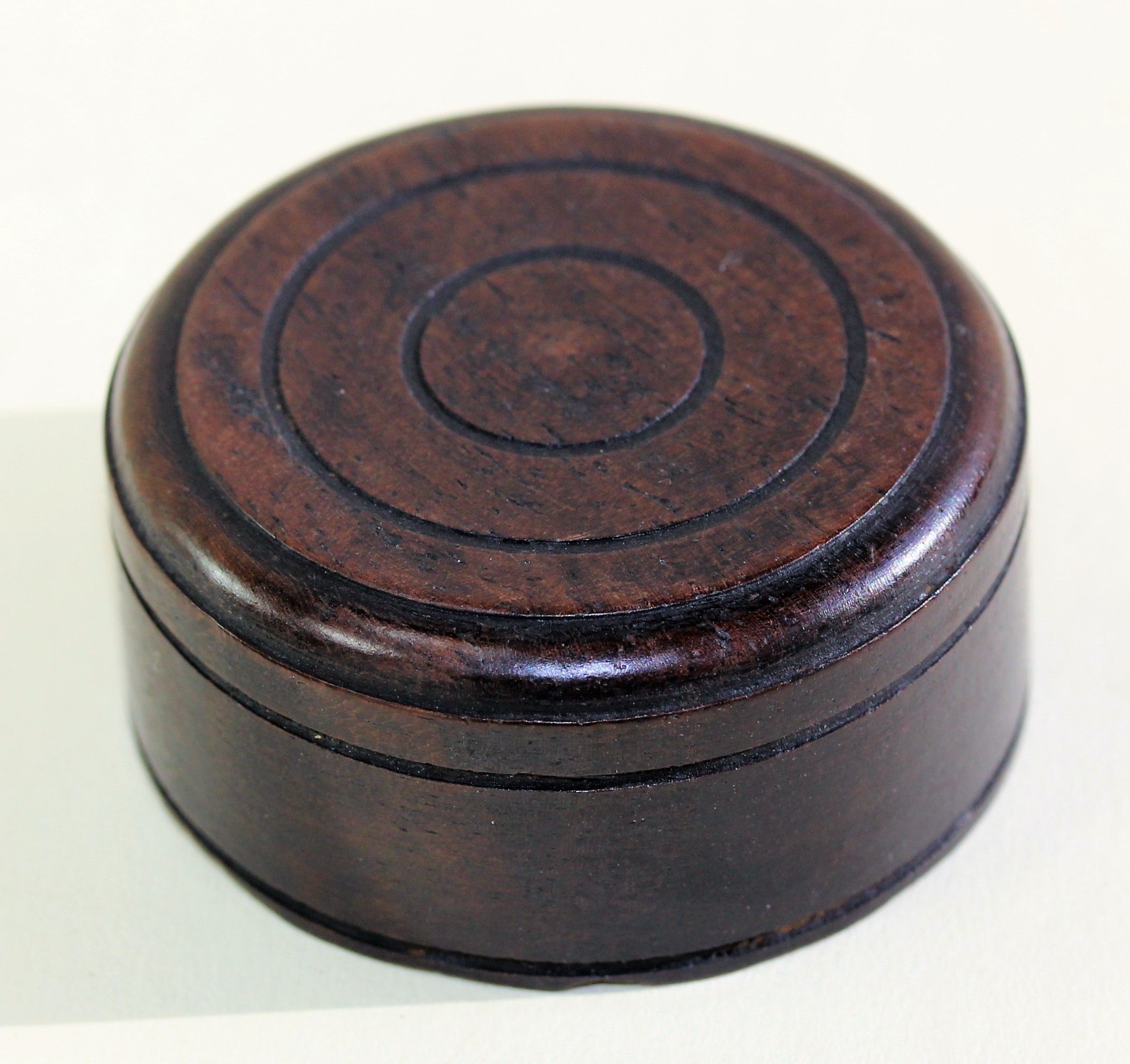 Chinese Round Carved Wooden Top or Cover for Jar or Tea Caddy
