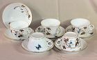 French PHL Depose Porcelain 5 Tea Cups & 6 Saucers