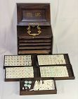 Chinese Mahjong complete set, Bamboo & Bone in Hardwood Box