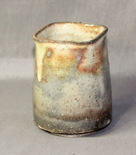 Japanese Pottery Tea Cup, square top