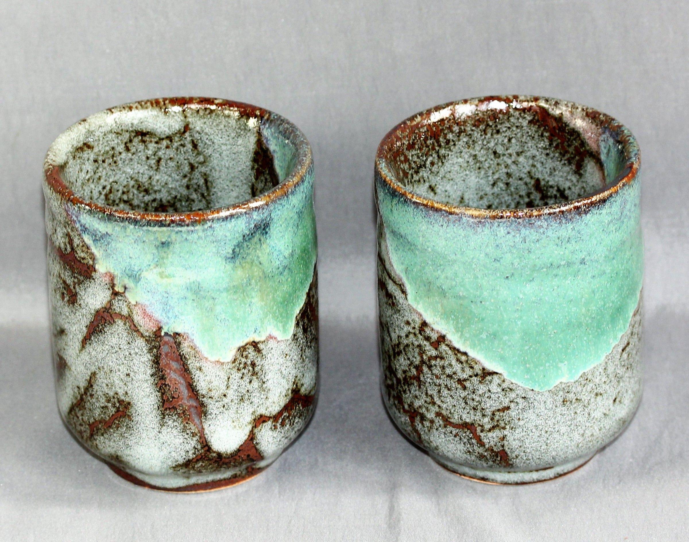 6 Japanese Ceramic Tea Cups, various design
