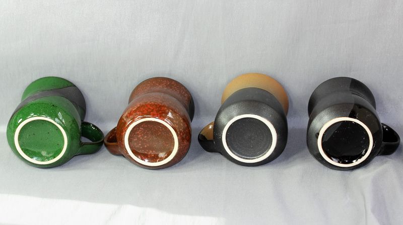 4 Japanese Ceramic Mugs with Handle