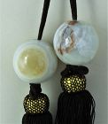 Pr. Onyx Fuchin, natural translucent Stone Schroll Weights