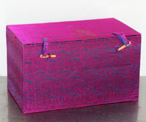 Chinese Fabric covered Storage Box
