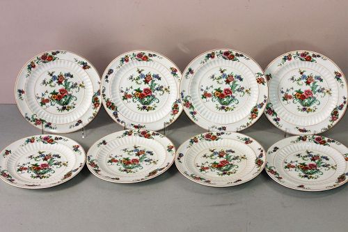 8 American K T & K Knowles, Taylor & Knowledge"China Dessert Plates