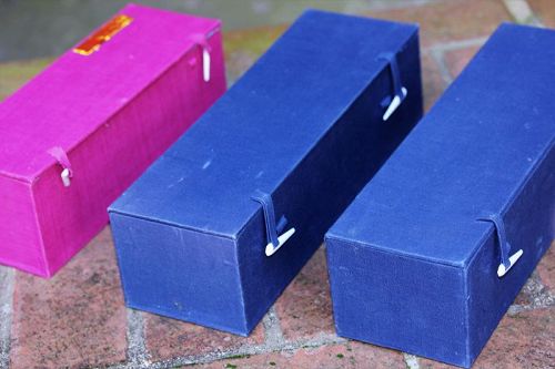 3 Chinese Fabric covered Boxes