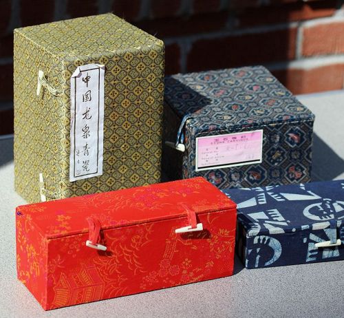 4 Chinese Fabric Storage Box