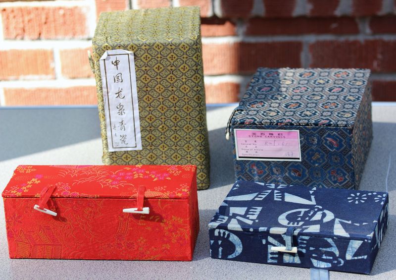4 Chinese Fabric Storage Box (item #1482908)