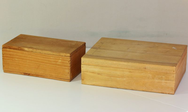 2 Japanese Kiri Wood Storage Box