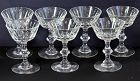 7 Vintage Cut Clear Crystal Champagne Glasses