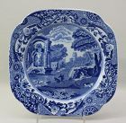 English Coalport Spode Transferware Plate, Blue & White