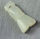 Chinese White Jadeite Bell Shape Pendant, Charm