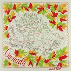 Vintage Souvenir Handkerchief Canada