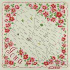 Vintage Iowa State Souvenir Handkerchief