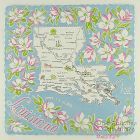 Vintage Louisiana State Souvenir Hanky