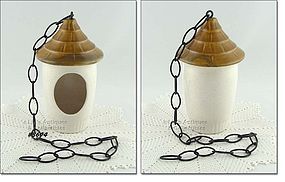 McCOY POTTERY – BIRD FEEDER (WITH HANGING CHAIN)