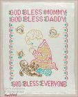 Vintage Child Bedtime Prayer Cross Stitch Sampler