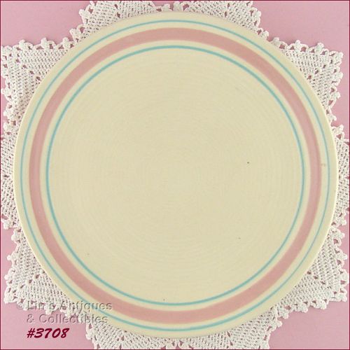 McCoy Pottery Pink and Blue Chop Plate Platter