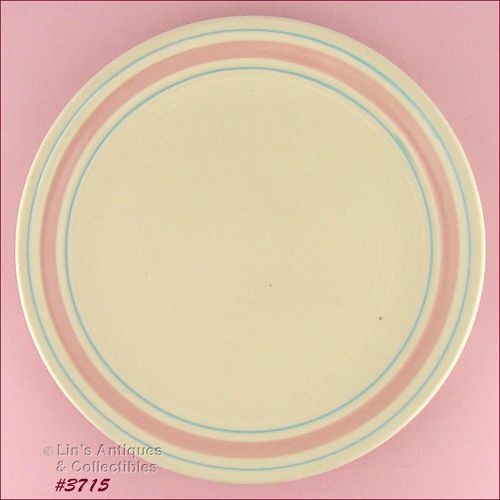 McCoy Pottery Pink and Blue Chop Plate Platter