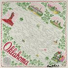 State Souvenir Hanky Oklahoma The Sooner State