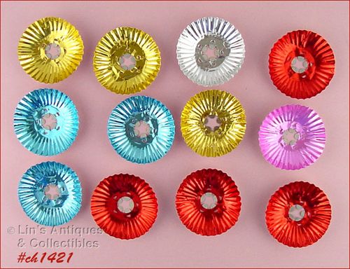 Vintage Christmas Light Reflectors One Dozen