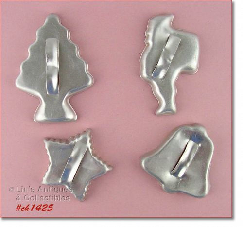 Vintage Christmas Cookie Cutters Lot of 4
