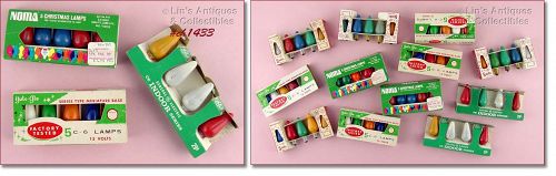 Vintage C6 Christmas Bulbs Assorted Colors in Original Package