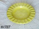 VINTAGE McCOY POTTERY SUN FACE LEMON YELLOW ASHTRAY OR WALL DECOR