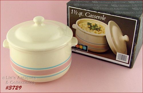 McCoy Pink and Blue Casserole Mint in Box
