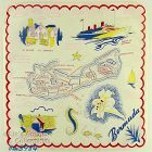 Vintage Souvenir Handkerchief Bermuda