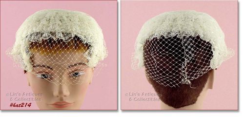 Vintage Wedding or Chapel Hat with Veil