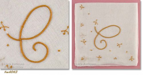 VINTAGE MADEIRA MONOGRAM C HANDKERCHIEF