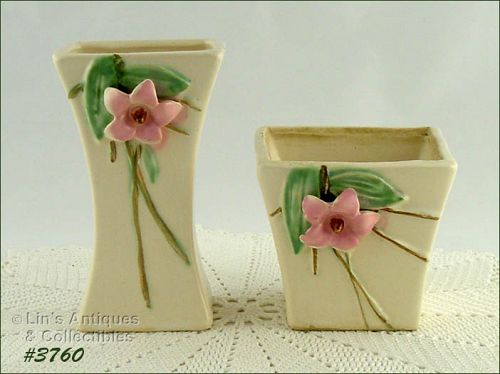 McCoy Pottery Blossom Time Vase and Planter