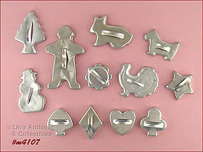 ALUMINUMWARE – 1 DOZEN COOKIE CUTTERS