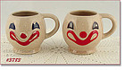 McCoy Pottery Clown Face Mugs