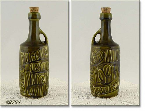 McCoy Pottery Rare Green Wine Bottle