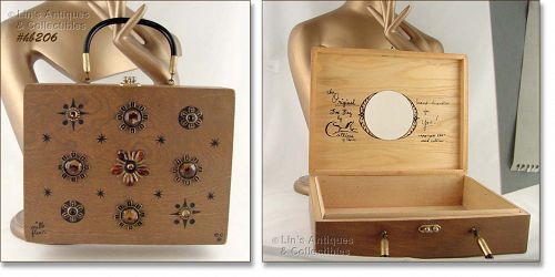 Collins of Texas Mille Fleur Wooden Box Bag Enid Collins