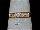 10K GOLD BAND WITH DIAMONDS (SIZE 6 ½)