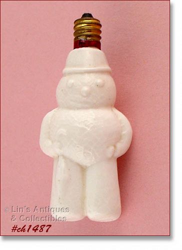 Vintage Figural Snowman Working Christmas Bulb