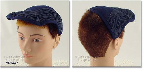 Vintage Navy Blue Hat by Caprice of New York